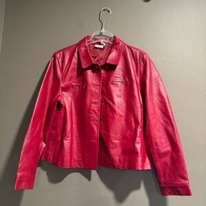 Newport News 100% Leather Jacket Size 20